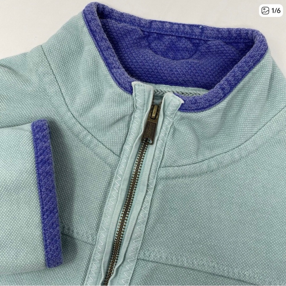 NWOT - Fat Face, The Iconic Airlie, Blue Green Quarter Zip Pullover,  Size 14 - Picture 3 of 8